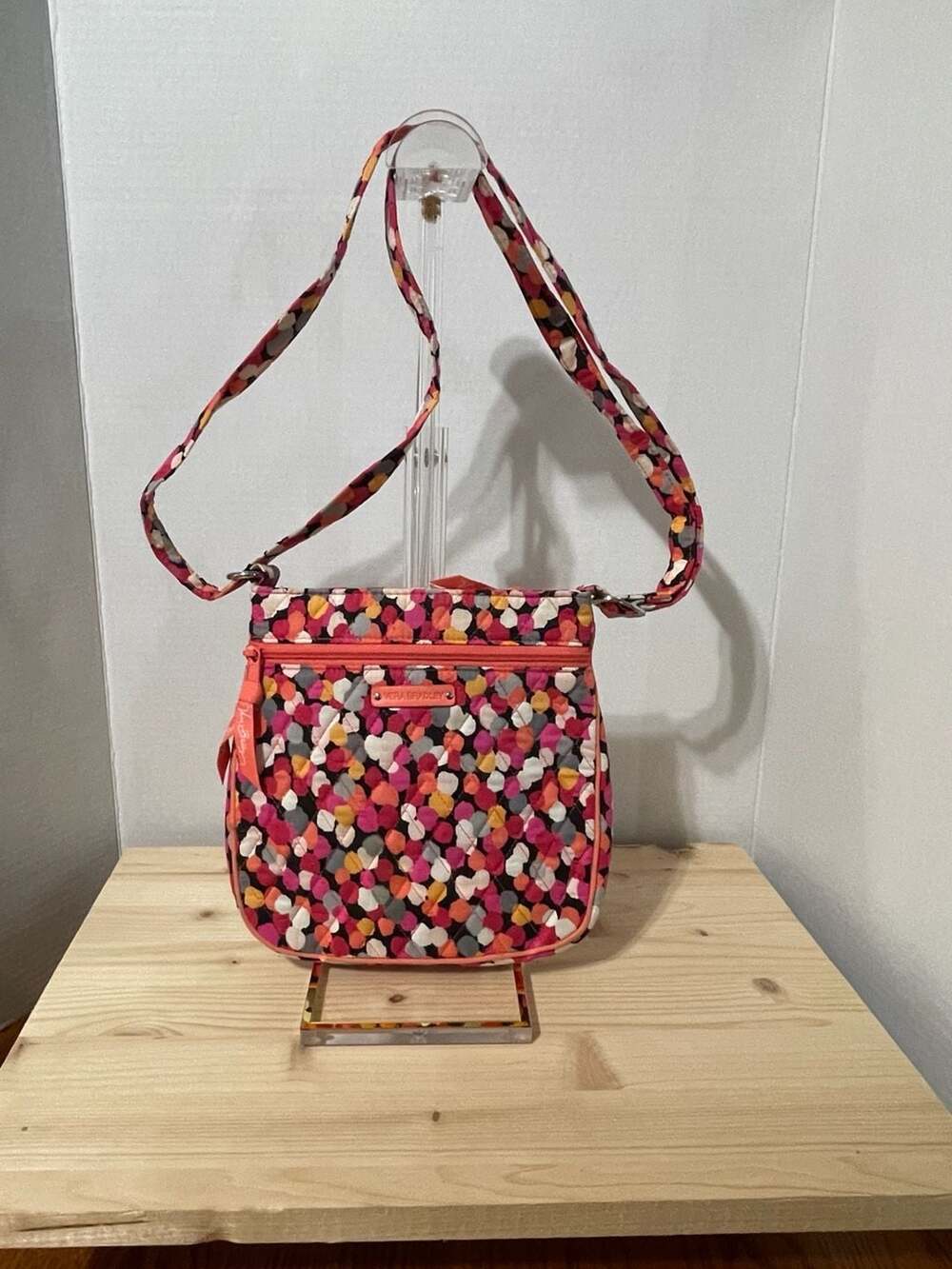 Vera Bradley Pixie Confetti Double Zip Hipster Crossbody Bag